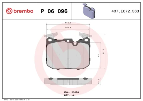 KLOCKI HAM. BMW 3 11- BREMBO P06096