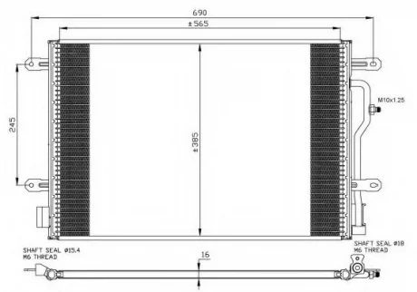 Радіатор кондиціонера NRF 35465