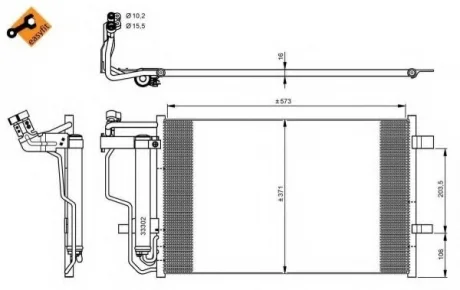 Радіатор кондиціонера NRF 35922