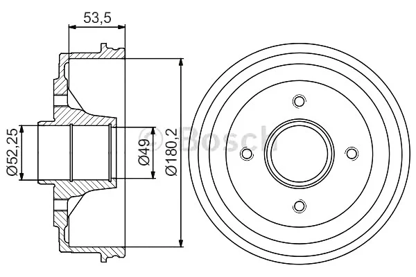 Тормозной барабан BOSCH 0986477270 (фото 1)