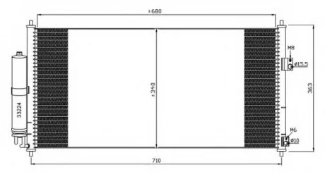 Радиатор кондиционера NRF 35565