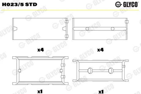Підшипник ковзання Glyco H0235STD