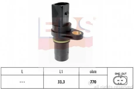 Датчик положення к/вала Audi A3-A8, Q3, Q5 /Seat Leon /Skoda Octavia /VW Golf, Passat, Polo, Transporter V 1.8-2.0 07- EPS 1953640