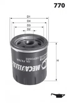Масляный фильтр MECAFILTER ELH4139