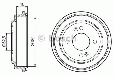 Тормозной барабан задний HYUNDAI GETZ 1.1-1.6 09.02- BOSCH 0986477216