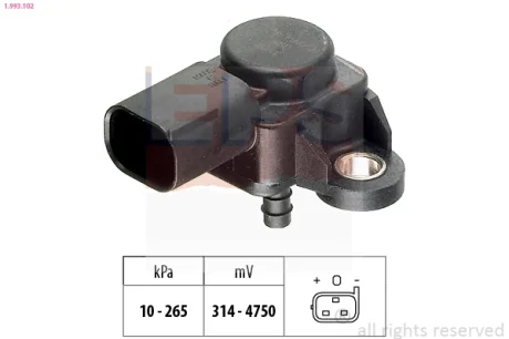 Датчик вакуума інтеркулера MB Sprinter (CDI), Vaneo 414 1.6-W211 E400 CDI 02.95- EPS 1993102