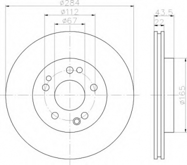 Тормозной диск HELLA 8DD355100941