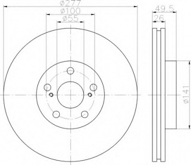 Тормозной диск HELLA 8DD355111631