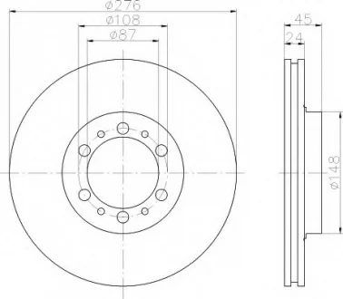 Тормозной диск HELLA 8DD355105131