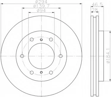 Тормозной диск HELLA 8DD355115731