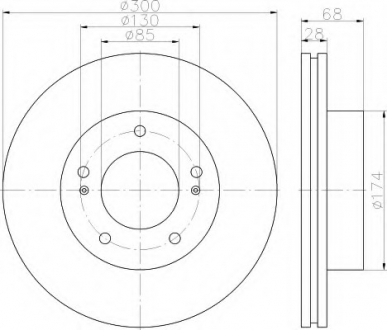 Тормозной диск HELLA 8DD355116461