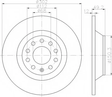 Тормозной диск HELLA 8DD355111181