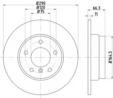 Тормозной диск HELLA 8DD355120231