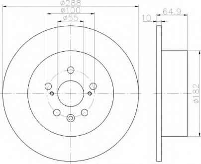 Тормозной диск HELLA 8DD355111701