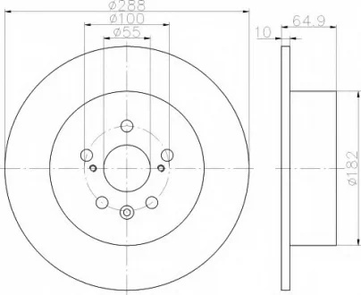 Тормозной диск HELLA 8DD355111701