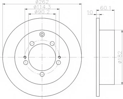 Тормозной диск HELLA 8DD355118661