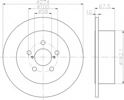 Диск гальмівний зад. Subaru Legacy 02/08- HELLA 8DD355114641