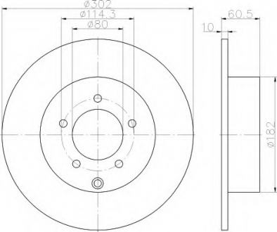 Тормозной диск HELLA 8DD355115491