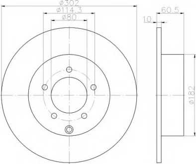 Тормозной диск HELLA 8DD355115491