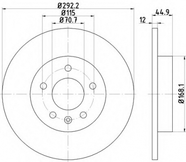 Тормозной диск HELLA 8DD355116601