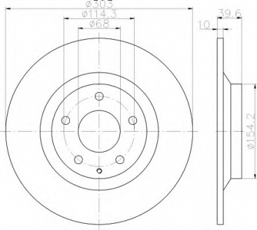 Тормозной диск HELLA 8DD355118541