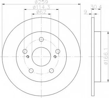 Тормозной диск HELLA 8DD355118981