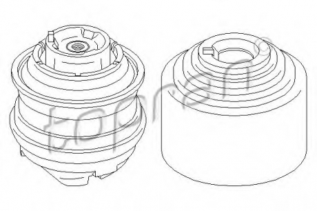 Подвеска, двигатель TOPRAN TOPRAN / HANS PRIES 407836