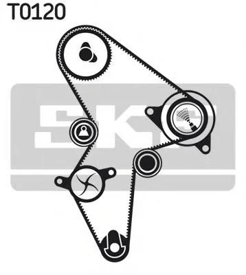 Комплект ремня ГРМ SKF VKMA03121 (фото 1)