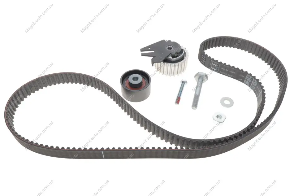 Комплект ГРМ (ремень+ролик) ALFA ROMEO 147, 156, 159, GT FIAT BRAVO II, CROMA, DOBLO, PUNTO, STILO OPEL ASTRA H, ASTRA H GTC, SIGNUM, VECTRA C, VECTRA C GTS, ZAFIRA B SAAB 9-3 1.9D/2.4D 09.97- SKF VKMA05194 (фото 1)