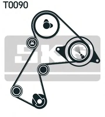 Комплект ремня ГРМ SKF VKMA06113 (фото 1)