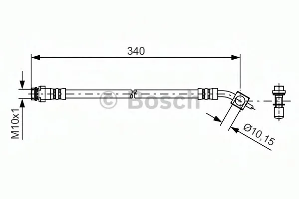 Тормозной шланг BOSCH 1987481424 (фото 1)