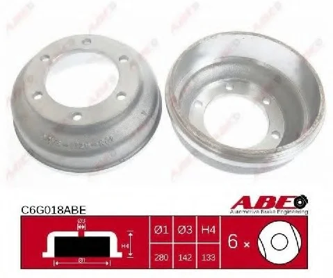 Тормозной барабан ABE C6G018ABE (фото 1)