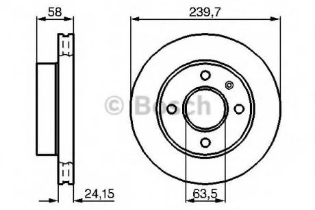 Тормозной диск BOSCH 0986478148