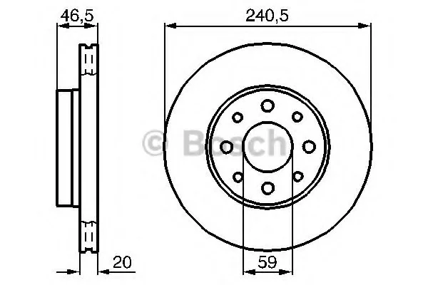 Тормозной диск BOSCH 0986478878 (фото 1)