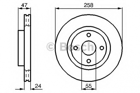 Тормозной диск BOSCH 0986478989