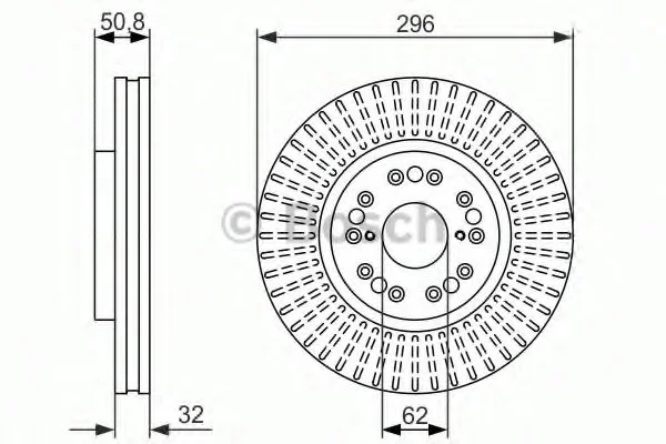 Тормозной диск BOSCH 0986479485 (фото 1)