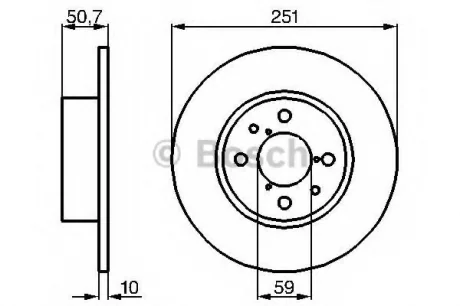 Диск гальмівний BOSCH 0986479B26
