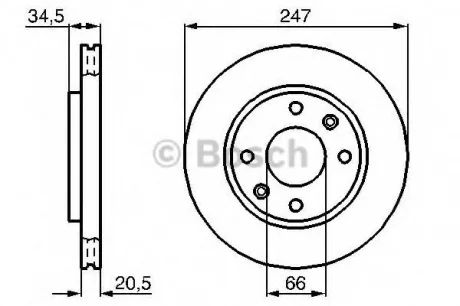 Тормозной диск BOSCH 0986479B32