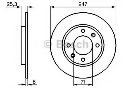Тормозной диск BOSCH 0986479B35