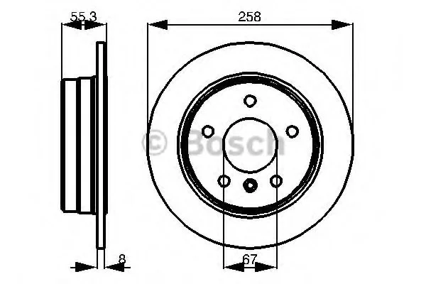 Диск тормозной BOSCH 0986479B36 (фото 1)