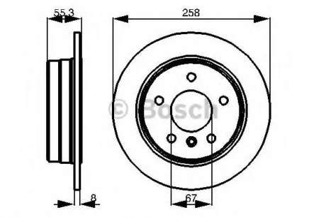Диск тормозной BOSCH 0986479B36
