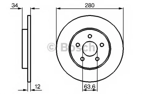Тормозной диск BOSCH 0986479B65