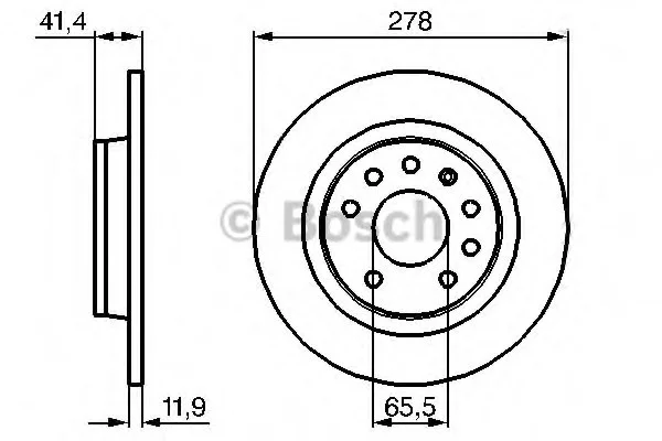 Тормозной диск BOSCH 0986479B74 (фото 1)