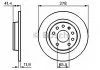 Тормозной диск BOSCH 0986479B74 (фото 1)