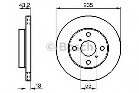 Тормозной диск BOSCH 0986479B92