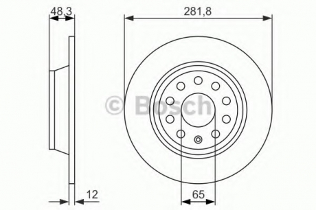 Тормозной диск BOSCH 0986479B93