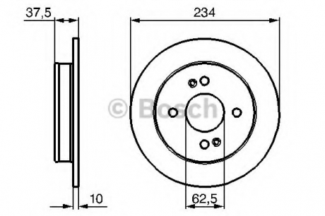 Тормозной диск BOSCH 0986479B95