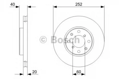 Тормозной диск BOSCH 0986479B98
