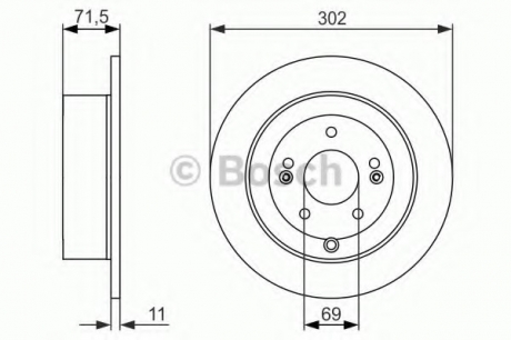 Тормозной диск BOSCH 0986479C15