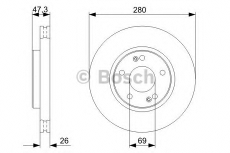 Тормозной диск BOSCH 0986479C07